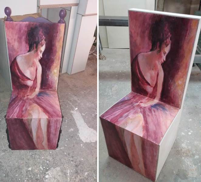 Κάλυψη καρέκλας με ζωγραφική Κωδ. 0123