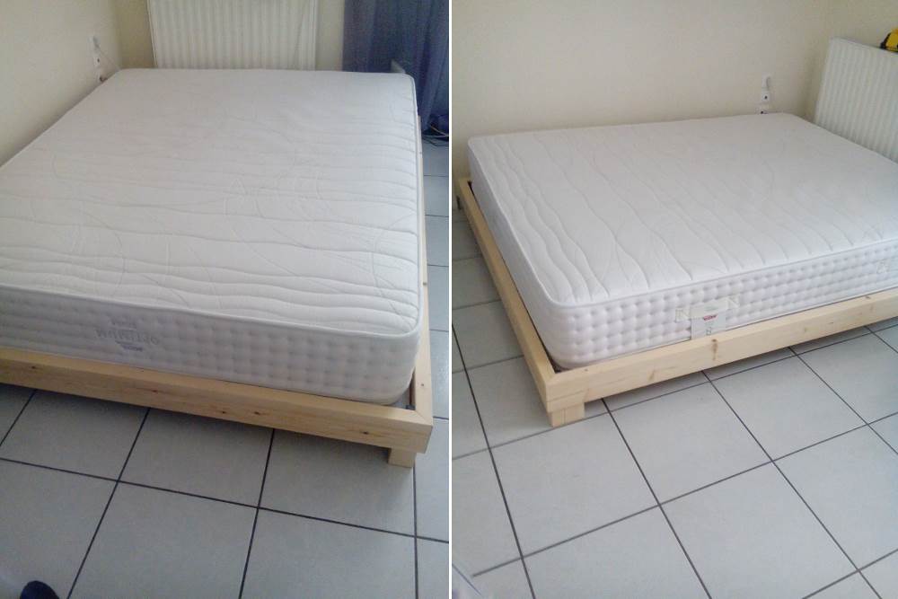 Διπλό κρεβάτι από πεύκο Κωδ. 0309
